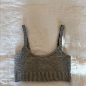 Emory Part Gray Knit Cropped Tank Camisole / Bralette